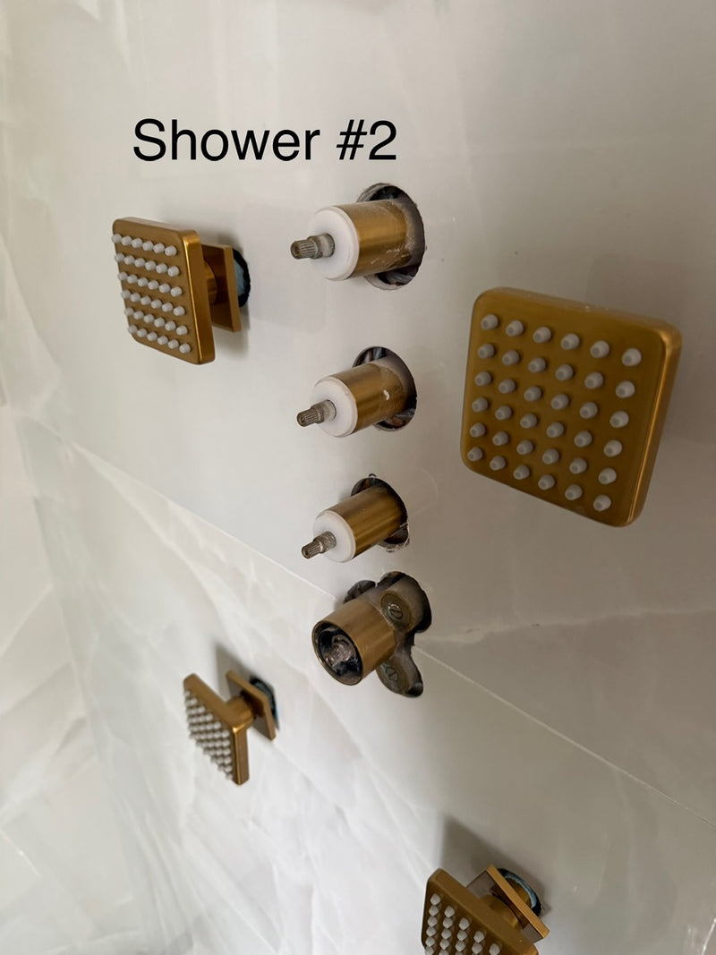 Custom Shower Accessories-Two complete valve cover panels with folded edges-Gold