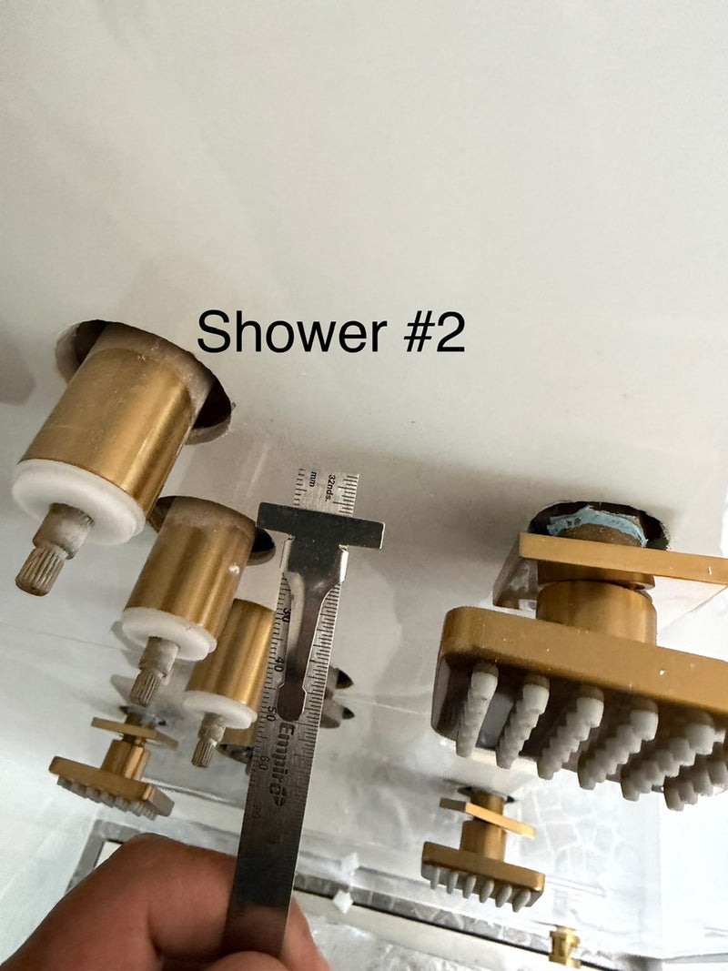 Custom Shower Accessories-Two complete valve cover panels with folded edges-Gold
