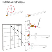 Bostingner Wall Mounted Extension Shower Head Arm Square 16 Inch - Bostingner
