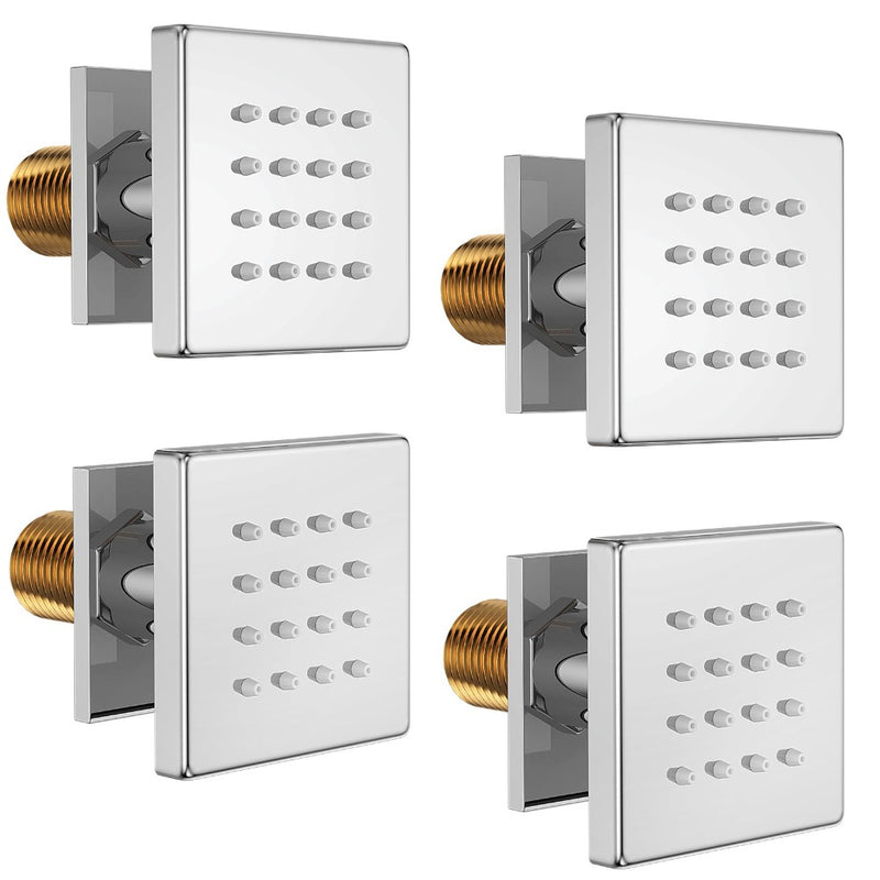 Bostingner Brass Shower Body Sprays Massage Spa Side Jets Wall Mounted Shower Set Chrome - bostingner