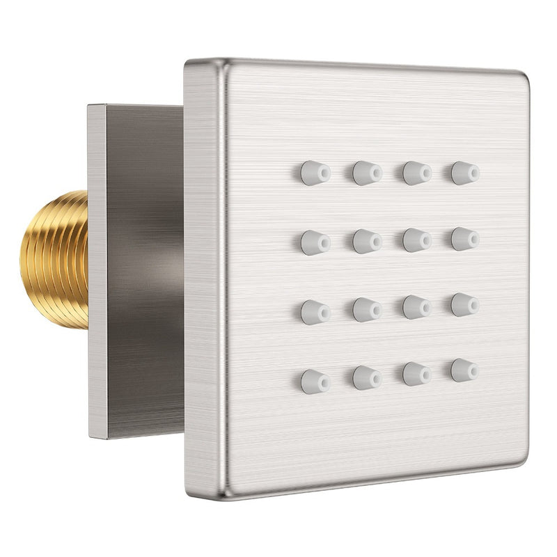 Bostingner Brass Shower Body Sprays Massage Spa Side Jets Wall Mounted Shower Set Brushed - bostingner