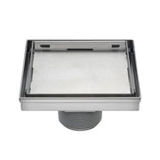 Bostingner Square Shower Drain with Removable Tile Insert Grate 4Inch/5Inch/6Inch/8Inch - bostingner