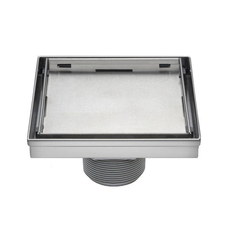 Bostingner Square Shower Drain with Removable Tile Insert Grate 4Inch/5Inch/6Inch/8Inch - bostingner