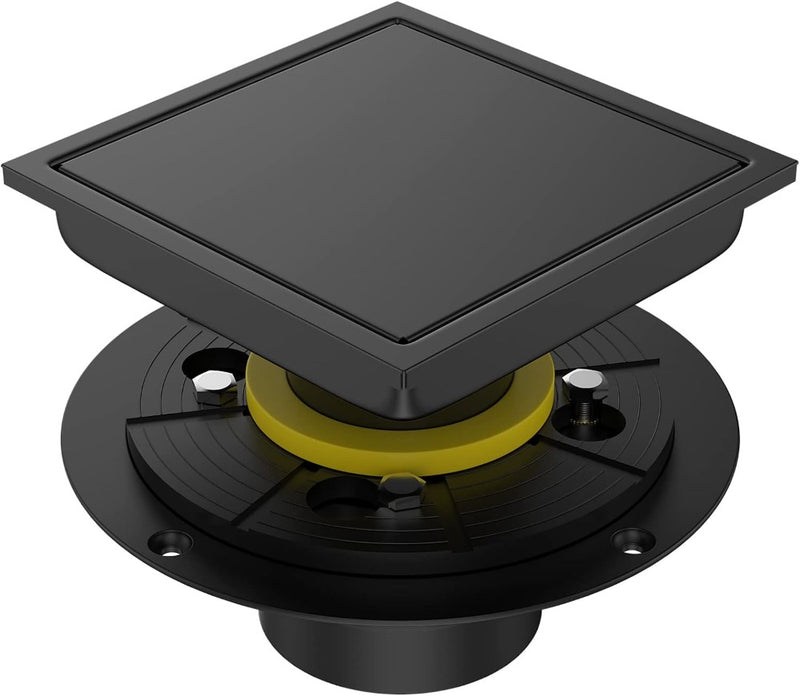 Bostingner Square Invisible Shower Floor Drain Detachable Bathroom Floor Drain Flange 4Inch/6Inch - bostingner
