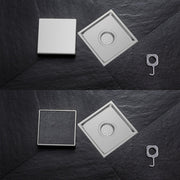 Bostingner 6 Inch Square Invisible Shower Floor Drain Detachable Bathroom Floor Drain Flange - bostingner