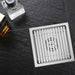 Bostingner 6 Inch Square Shower Drain with Flange,Quadrato Pattern Grate Removable Stainless Steel - bostingner