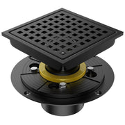 Bostingner 6 Inch Square Shower Drain with Flange,Quadrato Pattern Grate Removable - bostingner