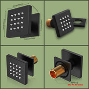 Bostingner Brass Shower Body Sprays Massage Spa Side Jets Wall Mounted Shower Set Black - bostingner
