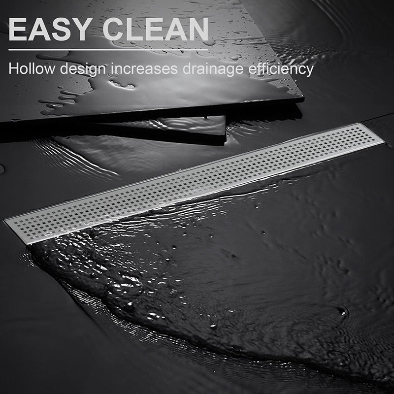 Bostingner Rectangle Linear Shower Drain with Flange 24Inch/32Inch Brushed Nickel Grid - bostingner