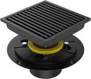 Bostingner Square Shower Drain with Flange,Square Pattern Grate Removable Stainless Steel 4Inch/6Inch - bostingner