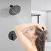 Bostingner Shower Faucet Set 8 Inch Round Shower Head With Valve Matte Black - bostingner
