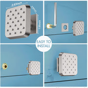 Bostingner Shower Jets Body Spray Spa Massage Jets 3 Inch Square Brushed Nickel 4PCS - bostingner