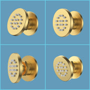 Bostingner Round Shower Body Spray Jets Wall Mount Gold Brass - bostingner