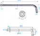 Bostingner Shower Extension Extra Long Stainless Steel Shower Arm 16 Inch - bostingner