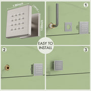 Bostingner Brass Shower Body Sprays Massage Spa Side Jets Wall Mounted Shower Set Chrome - bostingner