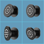 Bostingner Round Shower Body Spray Jets Wall Mount Matte Black - bostingner