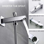 Bostingner Shower Body Sprays Systems with Tub Spout Ceiling Mount Chrome 10 Inch - bostingner
