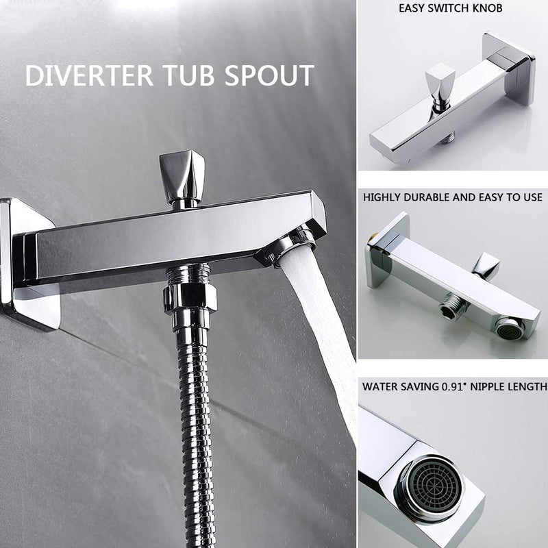 Bostingner Shower Body Sprays Systems with Tub Spout Ceiling Mount Chrome 10 Inch - bostingner