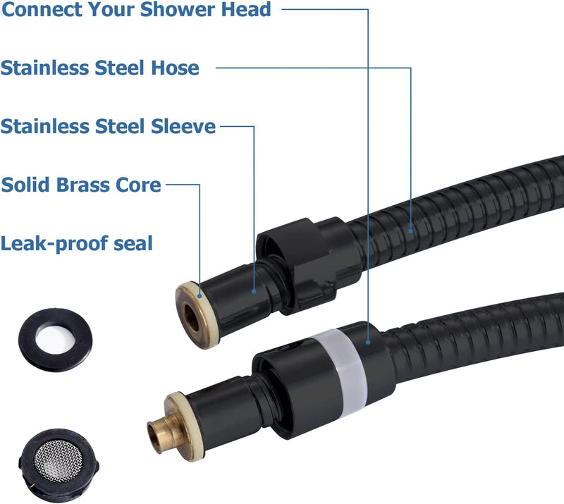 Bostingner 59 Inch Stainless Steel Handheld Shower Head Hose - bostingner