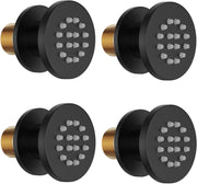 Bostingner Round Shower Body Spray Jets Wall Mount Matte Black - bostingner