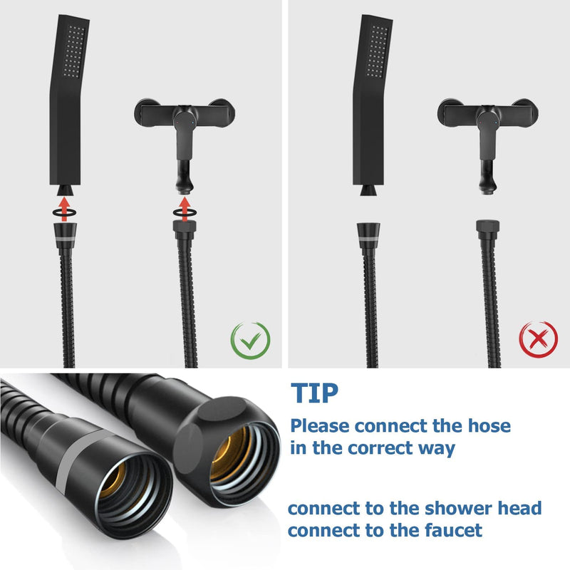 Bostingner 59 Inch Stainless Steel Handheld Shower Head Hose - bostingner