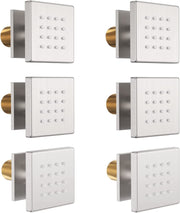 Bostingner Brass Shower Body Sprays Massage Spa Side Jets Wall Mounted Shower Set Brushed Nickel - bostingner