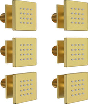 Bostingner Stainless Steel Shower Body Sprays Massage Spa Side Jets Wall Mounted Brushed Gold - bostingner