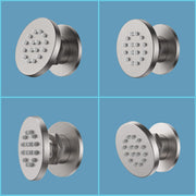 Bostingner Round Shower Body Spray Jets Wall Mount Brushed Nickel - bostingner