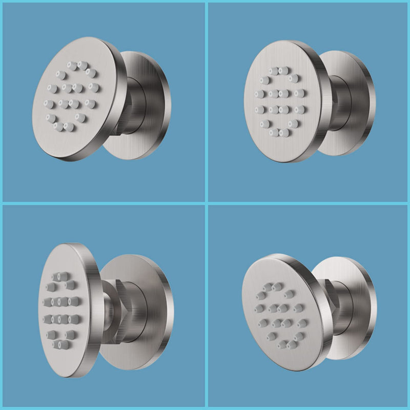 Bostingner Round Shower Body Spray Jets Wall Mount Brushed Nickel - bostingner