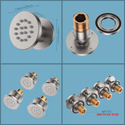 Bostingner Round Shower Body Spray Jets Wall Mount Brushed Nickel - bostingner