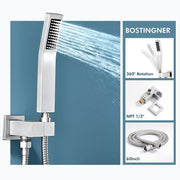 Bostingner Shower Body Sprays Systems with Tub Spout Wall Mount Brushed Nickel 10 Inch - bostingner