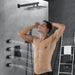 Bostingner Brass Shower Body Sprays Massage Spa Side Jets Wall Mounted Shower Set Black - bostingner