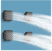 Bostingner Shower Jets Body Spray Spa Massage Jets 3 Inch Square Matte Black 4PCS - bostingner