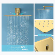 Bostingner Shower System with Body Spray Jets Wall Mounted Brushed Gold 10 Inch - bostingner