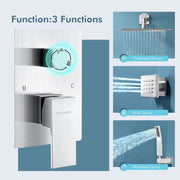 Bostingner Shower Body Sprays Systems Wall Mounted Brushed Nickel 10 Inch - bostingner
