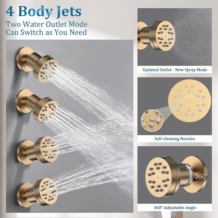 shower body jets