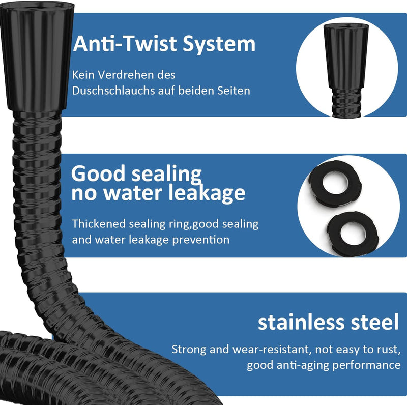 Bostingner 59 Inch Stainless Steel Handheld Shower Head Hose - bostingner
