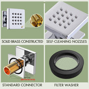 Bostingner Brass Shower Body Sprays Massage Spa Side Jets Wall Mounted Shower Set Chrome - bostingner