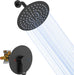 Bostingner Shower Faucet Set 8 Inch Round Shower Head With Valve Matte Black - bostingner