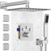 Bostingner Rain Shower System with Body Spray Jets Thermostatic Wall Mount Brushed Nickel 12 Inch - bostingner