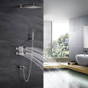 Bostingner Shower Body Sprays Systems with Tub Spout Wall Mount Brushed Nickel 10 Inch - bostingner