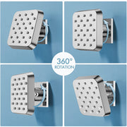 Bostingner Shower Jets Body Spray Spa Massage Jets 3 Inch Square Chrome 4PCS - bostingner