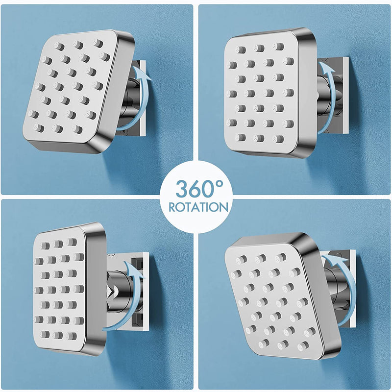 Bostingner Shower Jets Body Spray Spa Massage Jets 3 Inch Square Chrome 4PCS - bostingner