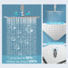 Bostingner Shower Faucet Set Ceiling Mount Shower System 10 Inch Polished Chrome - bostingner