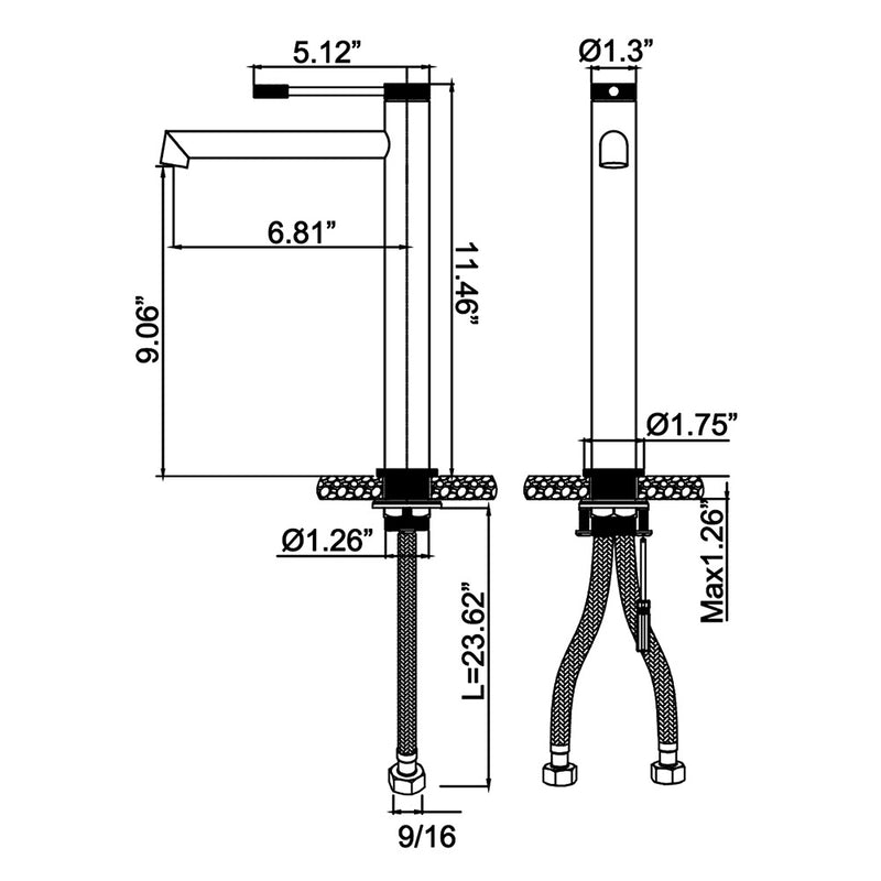 Bostingner Bathroom Faucet Gold Tall - Bostingner