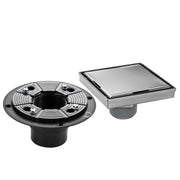 Bostingner Square Shower Drain with Removable Tile Insert Grate 4Inch/5Inch/6Inch/8Inch - bostingner